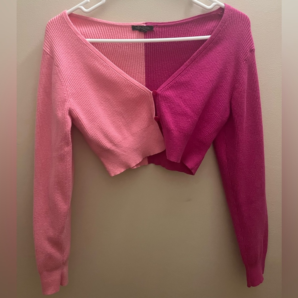 Wild Fable Pink and Magenta Knit Cardigan